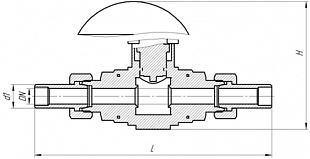 Кран шаровой проходной цельносварной с пневмоприводом DN6 DN8 DN10